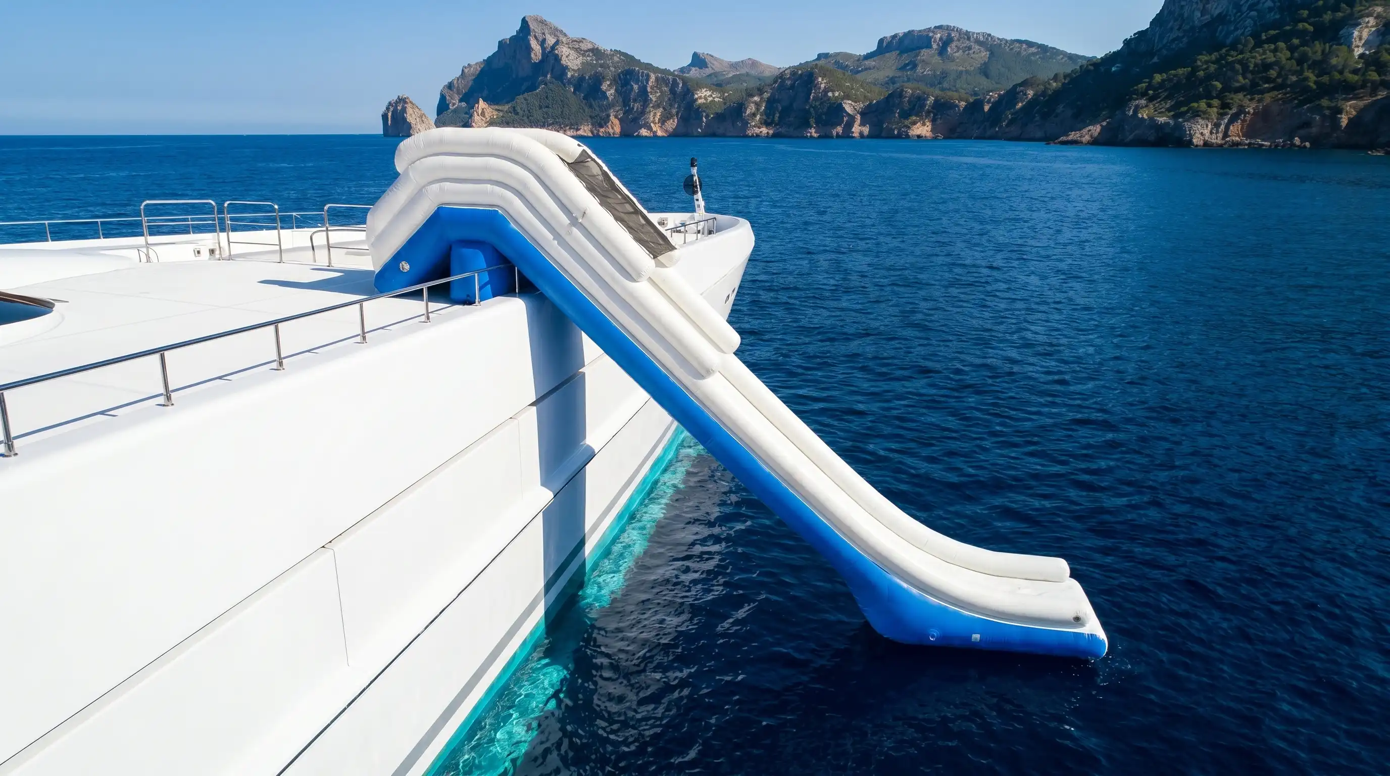 Inflatable yacht slide â€” superyacht water slide by GSE Inflatables